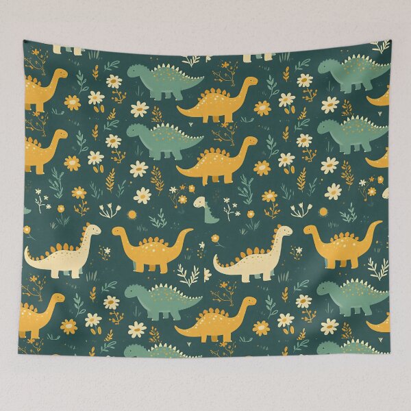 Item preview, Floral Dinosaurs Pattern designed and sold by xiao xuans.
