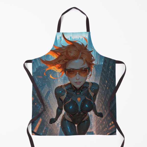 Item preview, Orange Visor – Cyberpunk City Anime Illustration designed and sold by Planet Utoppia.