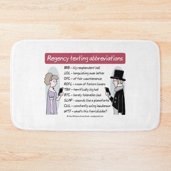 Item preview, Regency texting abbreviations designed and sold by WrongHands.