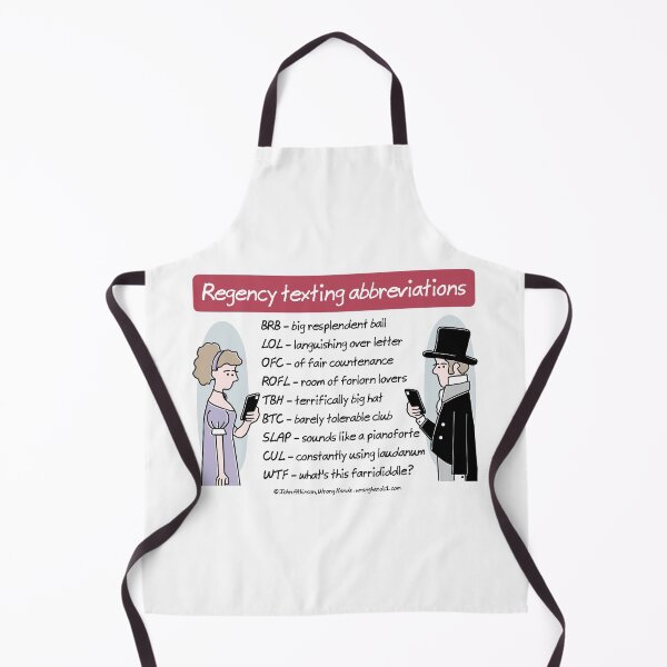 Item preview, Regency texting abbreviations designed and sold by WrongHands.