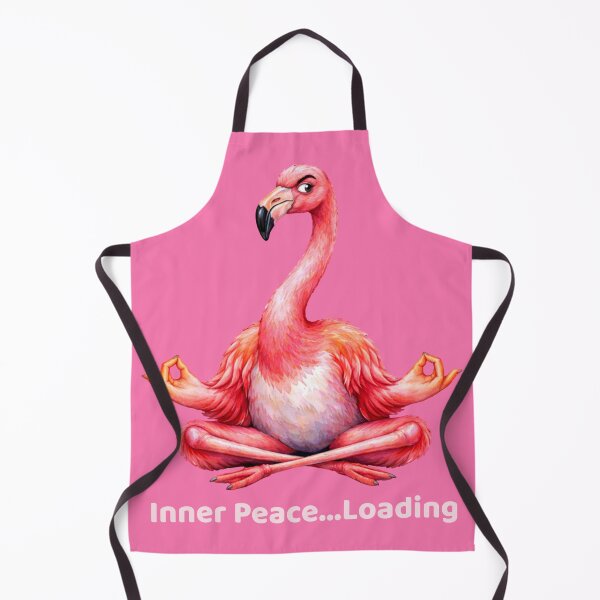 Item preview, Inner Peace Loading Flamingo Meditation Humor designed and sold by Tammy Winand Arts.