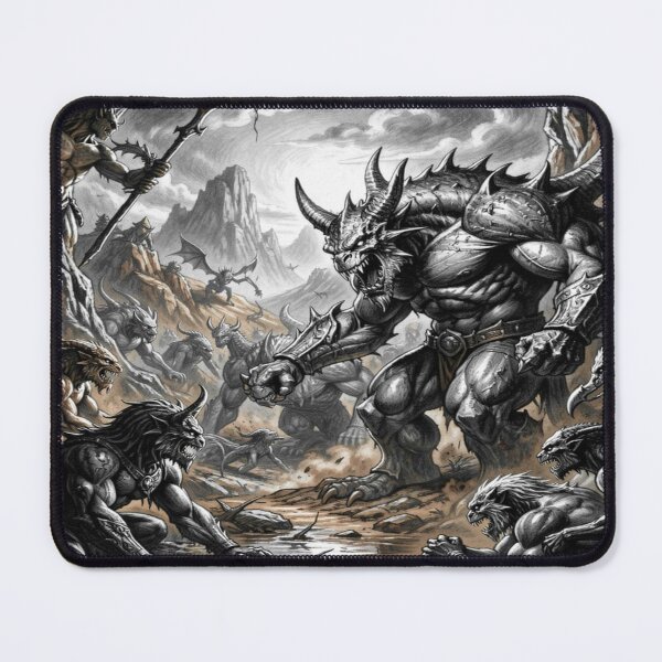 Item preview, Epic Demon Army Rising in a Dark Canyon – Powerful Fantasy Battle Artwork designed and sold by FotoworldEdel.