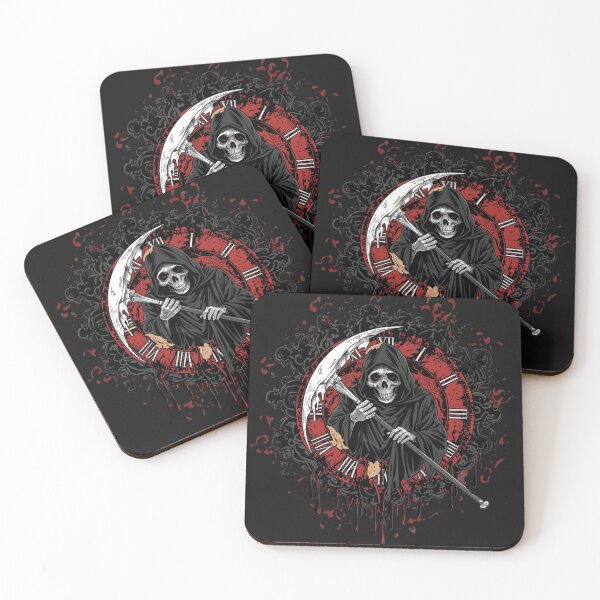 Item preview, Grim Reaper of Time – Dark Gothic Death Clock Art designed and sold by KPDesignLab.