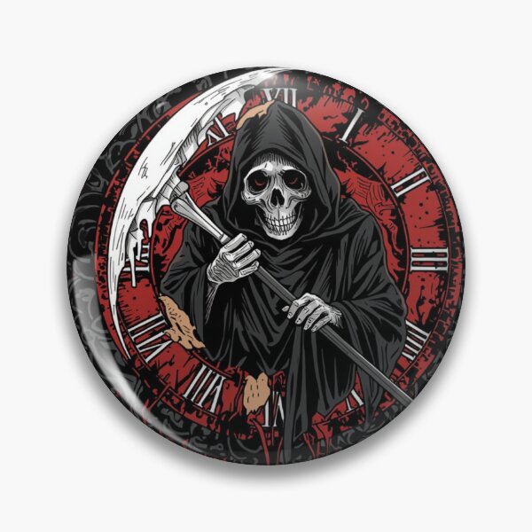 Item preview, Grim Reaper of Time – Dark Gothic Death Clock Art designed and sold by KPDesignLab.
