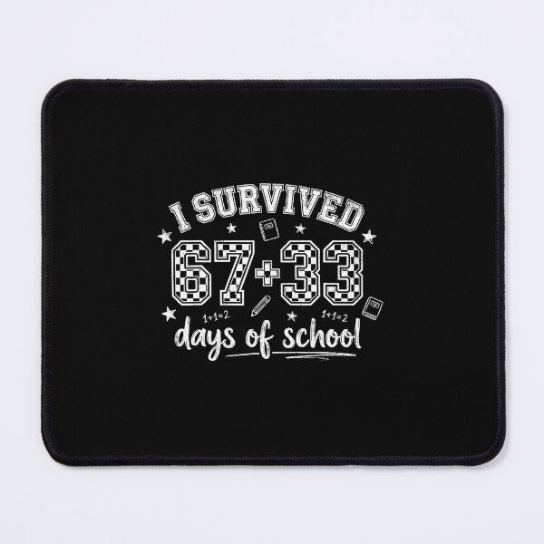 Item preview, I Survived 67+33 Days Of School Cute Doodle School Milestone designed and sold by gladysenglish.