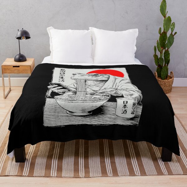 Item preview, Grumpy Frog Eating Ramen Funny Japanese Style Illustration designed and sold by titanlevi.