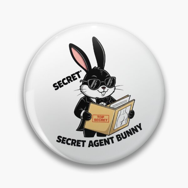 Item preview, Cool funny secret agent bunny spy. rabbit mascot cartoon designed and sold by Jdee23.