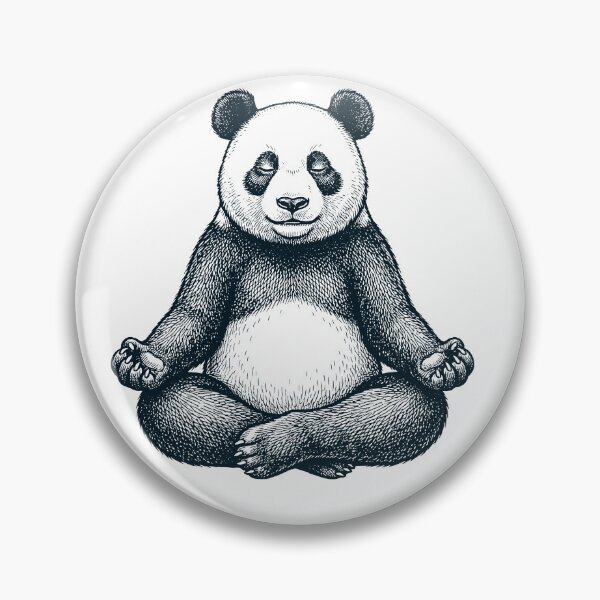 Item preview, Vintage Panda Yoga Lotus Meditation Lover designed and sold by DoodleTortle.