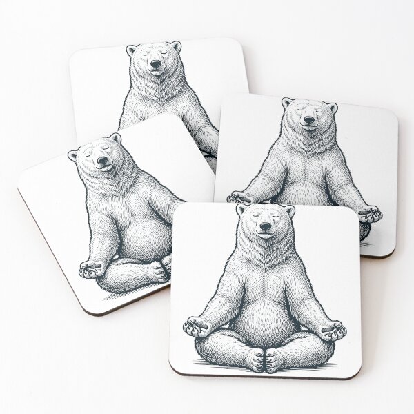 Item preview, Vintage Polar Bear Yoga Lotus Meditation Lover designed and sold by DoodleTortle.