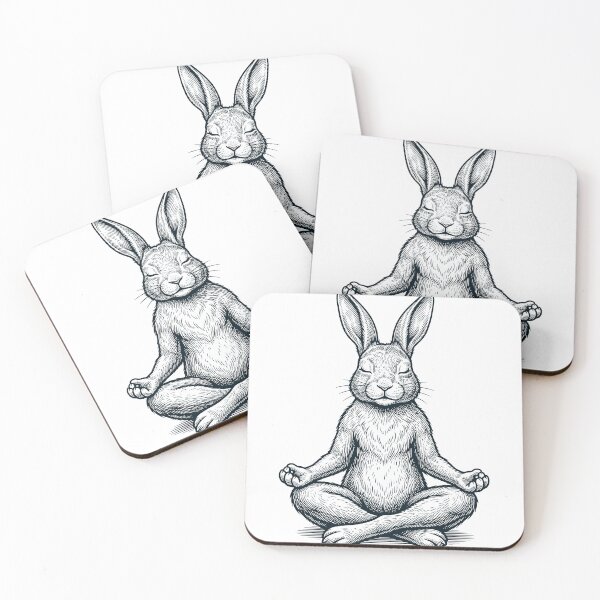 Item preview, Vintage Rabbit Yoga Lotus Meditation Lover designed and sold by DoodleTortle.