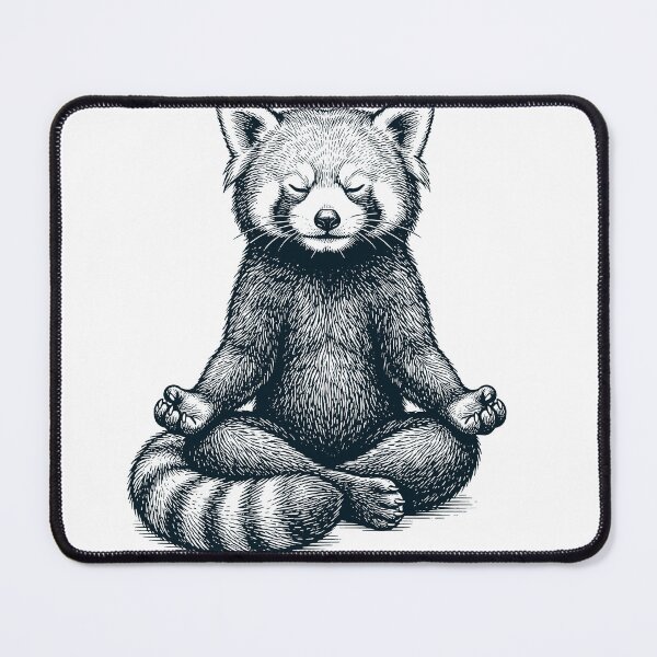 Item preview, Vintage Red Panda Yoga Lotus Meditation Lover Farmer designed and sold by DoodleTortle.