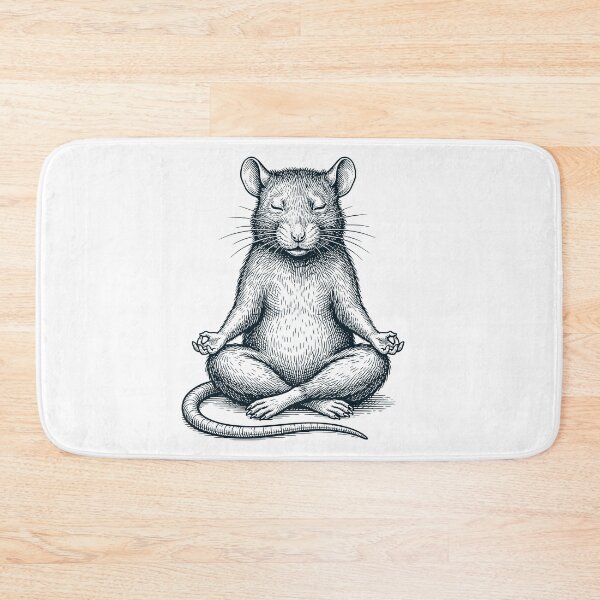 Item preview, Vintage Rat Yoga Lotus Meditation Lover designed and sold by DoodleTortle.