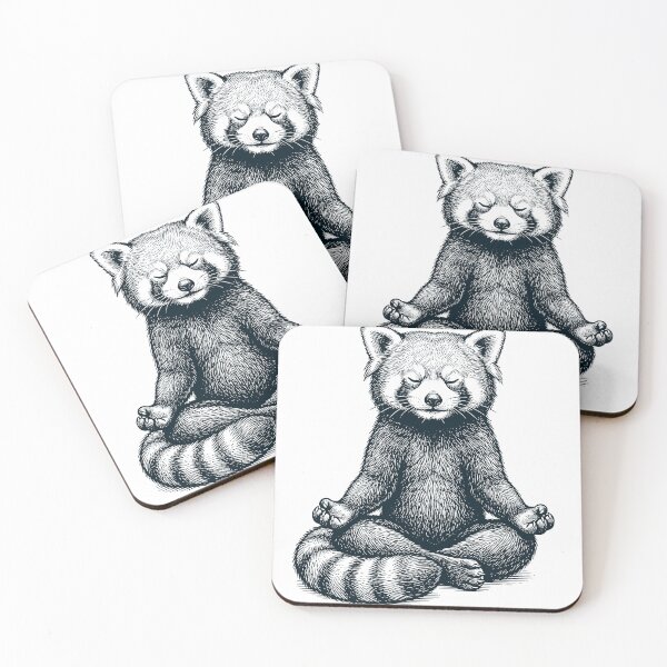 Item preview, Vintage Red Panda Yoga Lotus Meditation Lover Farmer designed and sold by DoodleTortle.