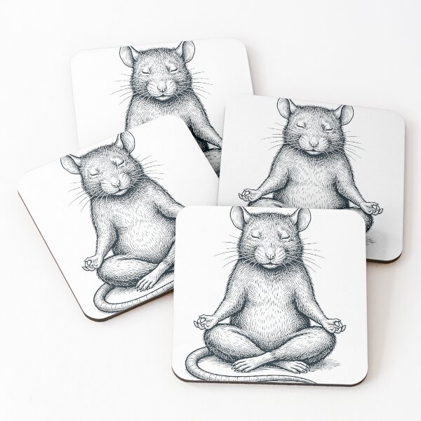 Item preview, Vintage Rat Yoga Lotus Meditation Lover designed and sold by DoodleTortle.
