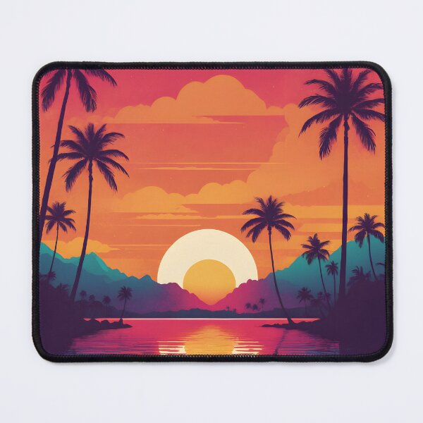 Item preview, Retro Sunset Palm Trees 80s Vintage Aesthetic - 11 designed and sold by RELAX STATION.