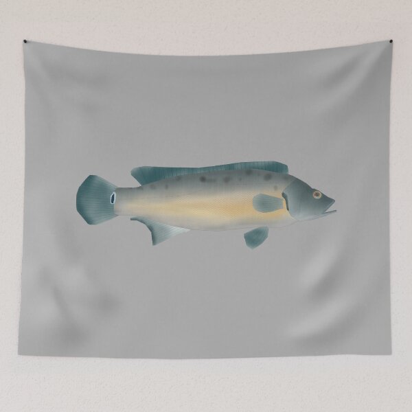 Item preview, Lateral Striped Pike Cichlid designed and sold by fishfolkart.