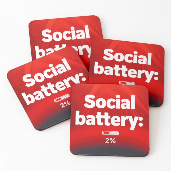 Item preview, Low social battery designed and sold by EpicBoing.