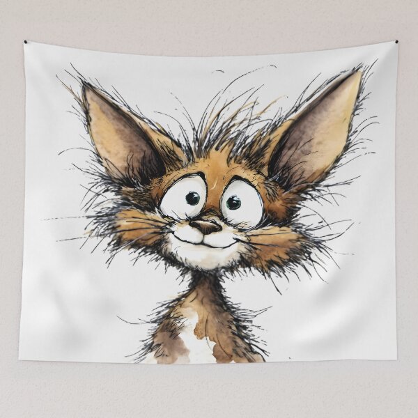 Item preview, Happy Funny Cat designed and sold by Retro Whimsy.