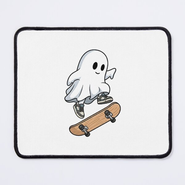 Item preview, Cute Skater Ghost in Sneakers doing a Kickflip designed and sold by Kvarny.