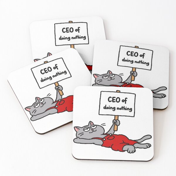 Item preview, Cat CEO of Doing Nothing Funny Meme designed and sold by EpicBoing.