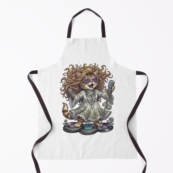 Item preview, Psychedelic Hippie Cat Singer with Jefferson Airplane Records designed and sold by odaignea.
