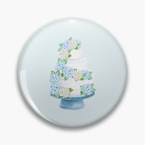 Item preview, Nantucket Style: Wedding Cake with Blue Hydrangeas designed and sold by Coastal Joy.