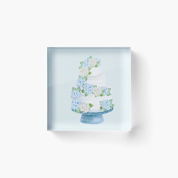 Item preview, Nantucket Style: Wedding Cake with Blue Hydrangeas designed and sold by Coastal Joy.