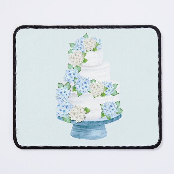 Item preview, Nantucket Style: Wedding Cake with Blue Hydrangeas designed and sold by Coastal Joy.