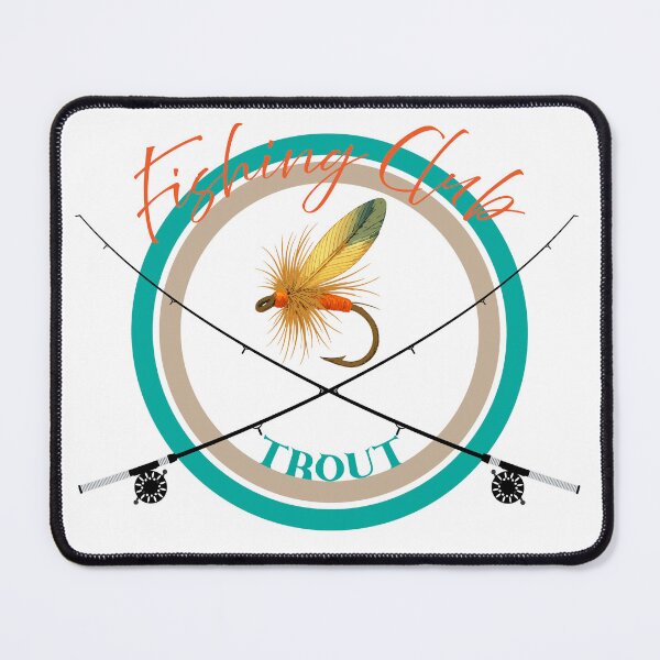 Item preview, Fishing club "Trout" graphic illustration Fly Fishing designed and sold by Art-Horizon.