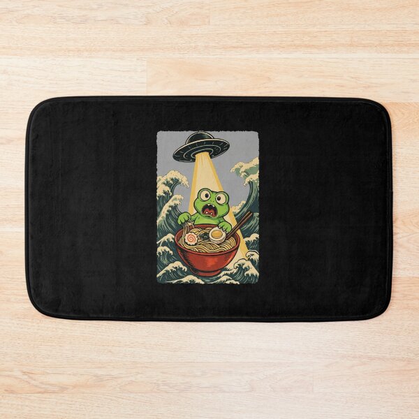 Item preview, UFO Frog Ramen Japanese Wave Cute Funny Illustration designed and sold by JEFDodsonArt.