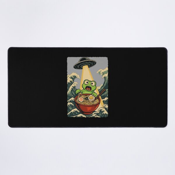 Item preview, UFO Frog Ramen Japanese Wave Cute Funny Illustration designed and sold by JEFDodsonArt.