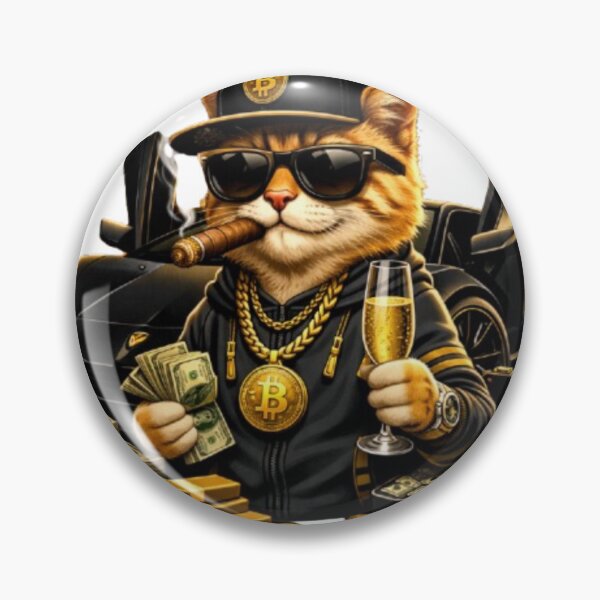 Item preview, Millionaire Cat – Crypto Luxury Lifestyle Bitcoin Rich Cat T-Shirt designed and sold by Busdriverstore.