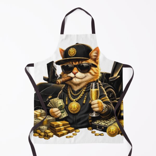 Item preview, Millionaire Cat – Crypto Luxury Lifestyle Bitcoin Rich Cat T-Shirt designed and sold by Busdriverstore.