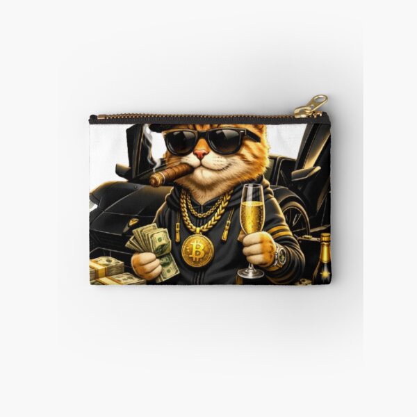 Item preview, Millionaire Cat – Crypto Luxury Lifestyle Bitcoin Rich Cat T-Shirt designed and sold by Busdriverstore.