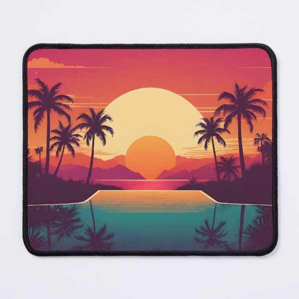 Item preview, Retro Sunset Palm Trees 80s Vintage Aesthetic - 12 designed and sold by RELAX STATION.