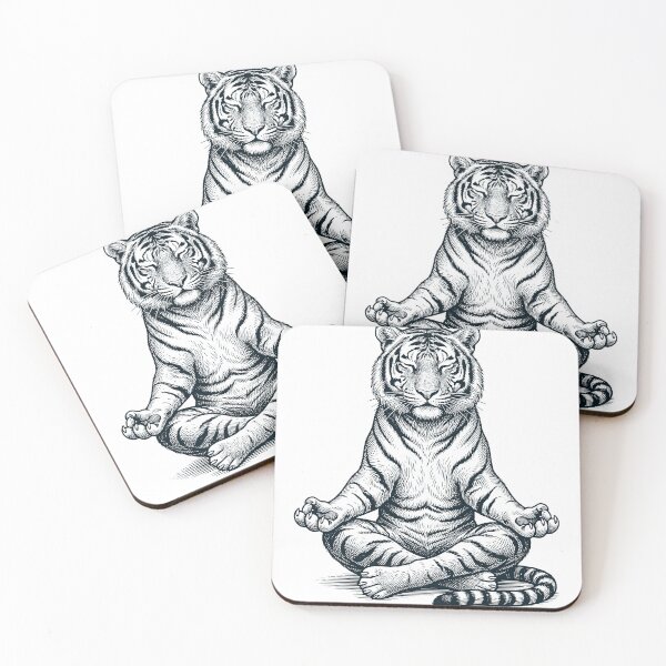 Item preview, Vintage Tiger Yoga Lotus Meditation Lover designed and sold by DoodleTortle.