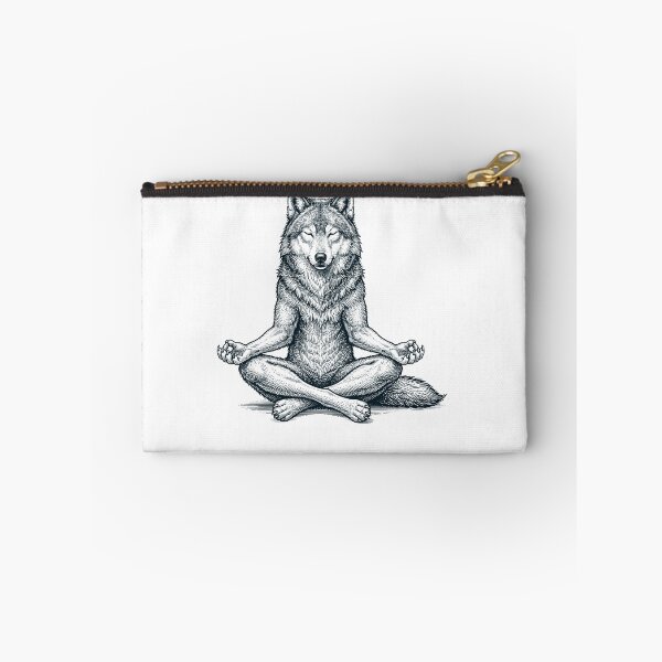 Item preview, Vintage Wolf Yoga Lotus Meditation Lover designed and sold by DoodleTortle.
