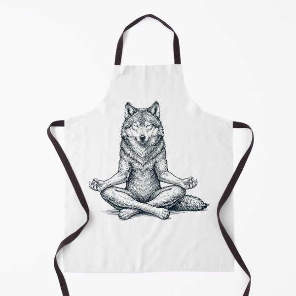 Item preview, Vintage Wolf Yoga Lotus Meditation Lover designed and sold by DoodleTortle.