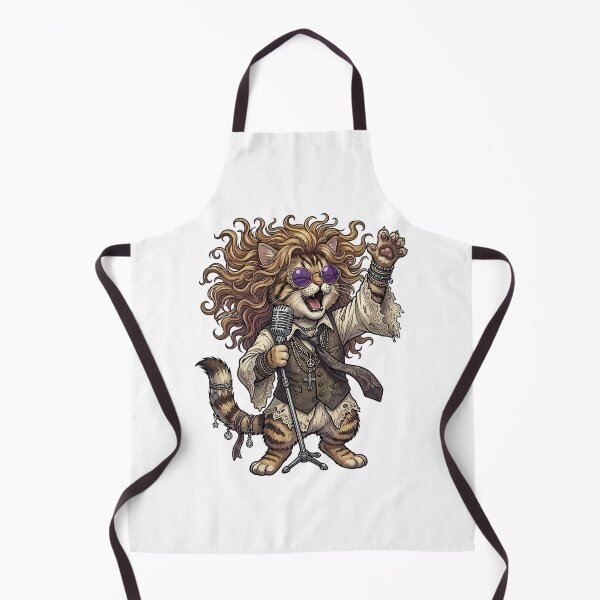 Item preview, Hippie Rockstar Cat Singing on Vinyl Records with Mic designed and sold by odaignea.