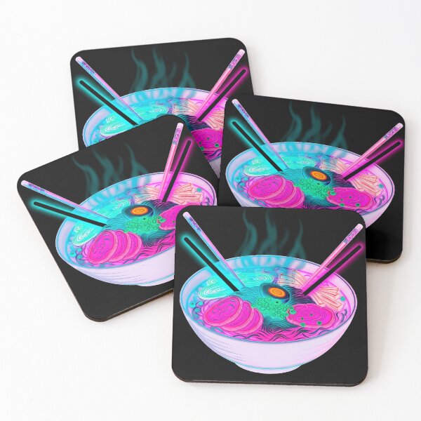 Item preview, Neon Ramen Bowl - Cyberpunk Japanese Food Art designed and sold by powersunlight.