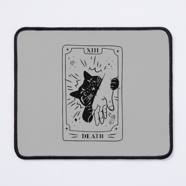 Item preview, Death Tarot Cat Card Design – Gothic Mystic Cat Tarot Illustration designed and sold by INSPIRELINE111.