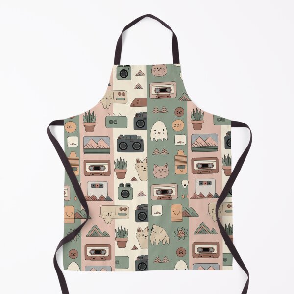 Item preview, Cute Retro Cat Camera Cassette Seamless Pattern - Pastel Nostalgia Repeat designed and sold by Midnight Veil Designs.