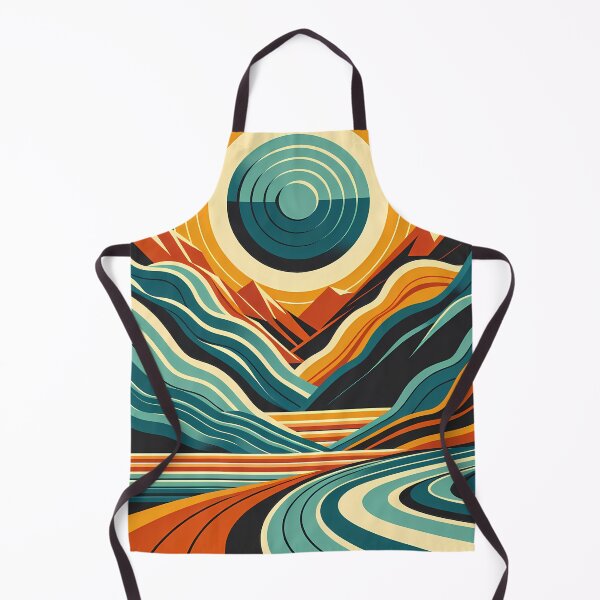 Item preview, Geometric Sun and Mountains Landscape designed and sold by InkSmithery.