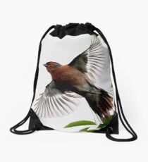 Flight Of The Chaffinch Drawstring Bag