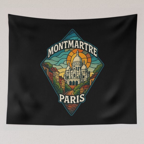 Item preview, Montmartre Paris Stained Glass Art Travel designed and sold by TomFrontierArt.