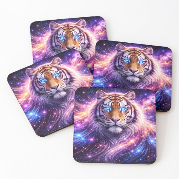 Item preview, Cosmic Tiger in Neon Galaxy Dreamscape designed and sold by CLOUTKULT.