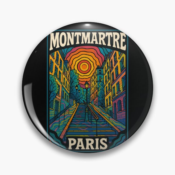 Item preview, Montmartre Paris Europe Colorful Trippy Art Travel designed and sold by TomFrontierArt.