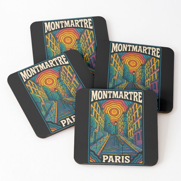Item preview, Montmartre Paris Europe Colorful Trippy Art Travel designed and sold by TomFrontierArt.