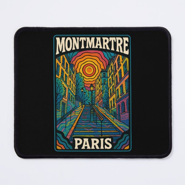 Item preview, Montmartre Paris Europe Colorful Trippy Art Travel designed and sold by TomFrontierArt.