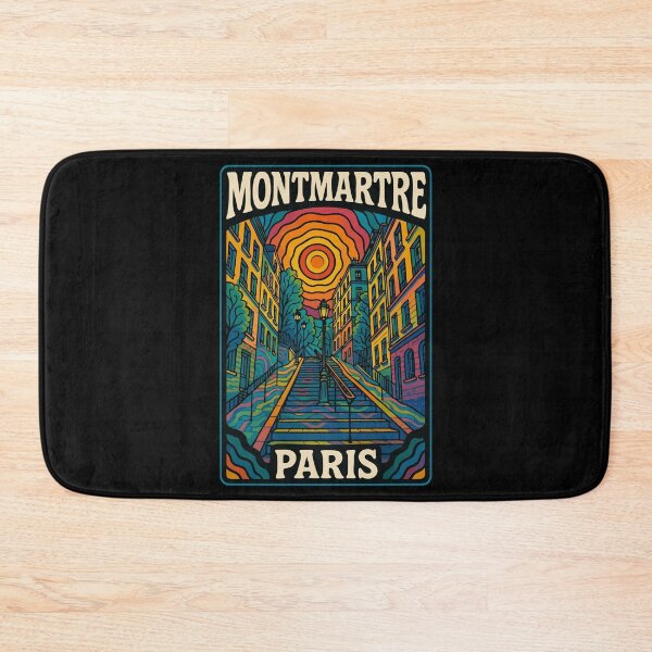 Item preview, Montmartre Paris Europe Colorful Trippy Art Travel designed and sold by TomFrontierArt.
